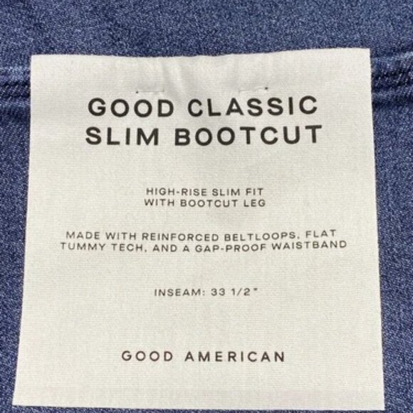 NEW GOOD AMERICAN Jean Indigo Blue Size 20 Plus Good Classic Boot High Rise - Picture 6 of 11